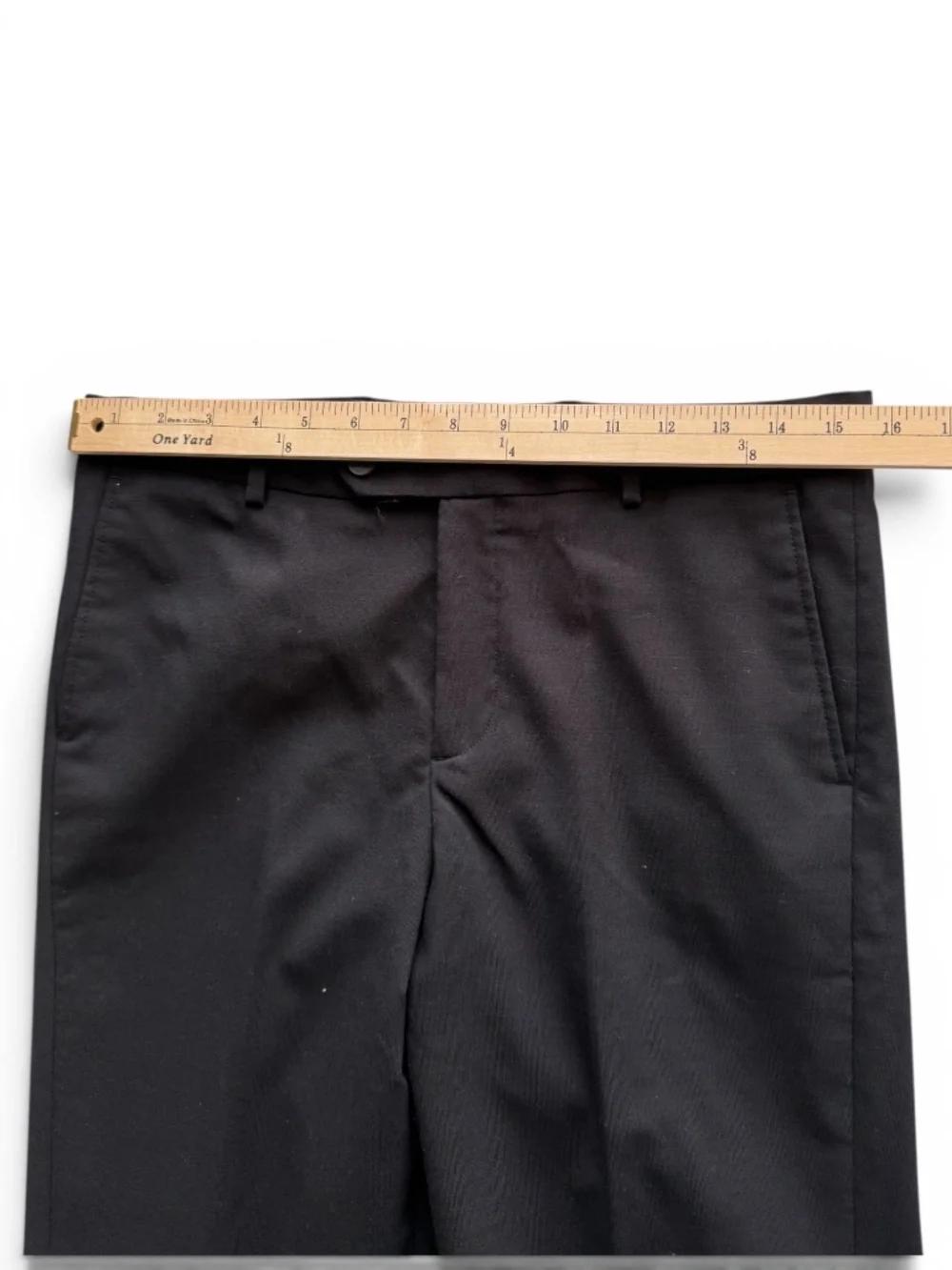 NORDSTROM Black Wool Blend Dress Pants Men’s Size 20 Flat Front Stretch